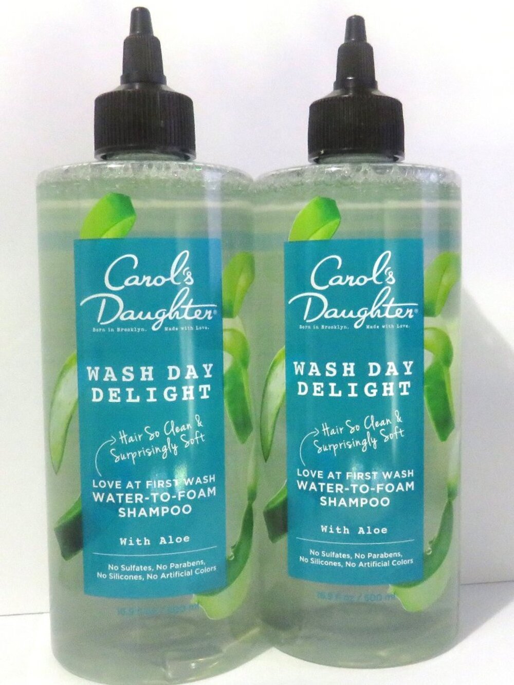CAROL'S DAUGHTER WASH DAY DELIGHT WATER-TO-FOAM SHAMPOO 16.9 OZ 2 PC LOT